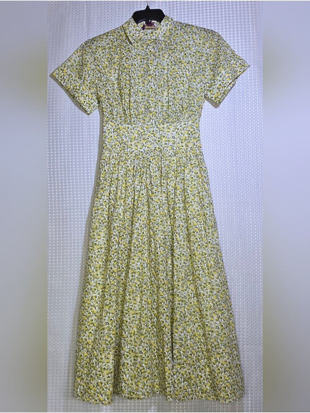 NWT J.Crew x Liberty Fabrics Fitted Waist Midi Shirtdress Eliza's Yellow BY790 - Picture 3 of 15